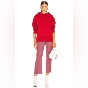 Acne Red Plaid Women's Flare Pants